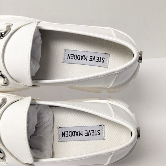 Steve Madden White Chunky Loafers - Picture 4 of 6